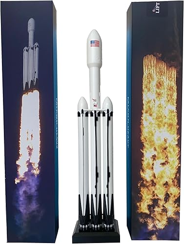 Space X Falcon Heavy 1/233 Modelo de cohete fundido a troquel