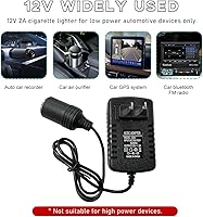 Vista 5 de Ohleats Convertidor de CA a CC, convertidor de 100-240V a 12V 2A 24W AC/DC, transformador de adaptador de fuente de alimentación CA/CC automático