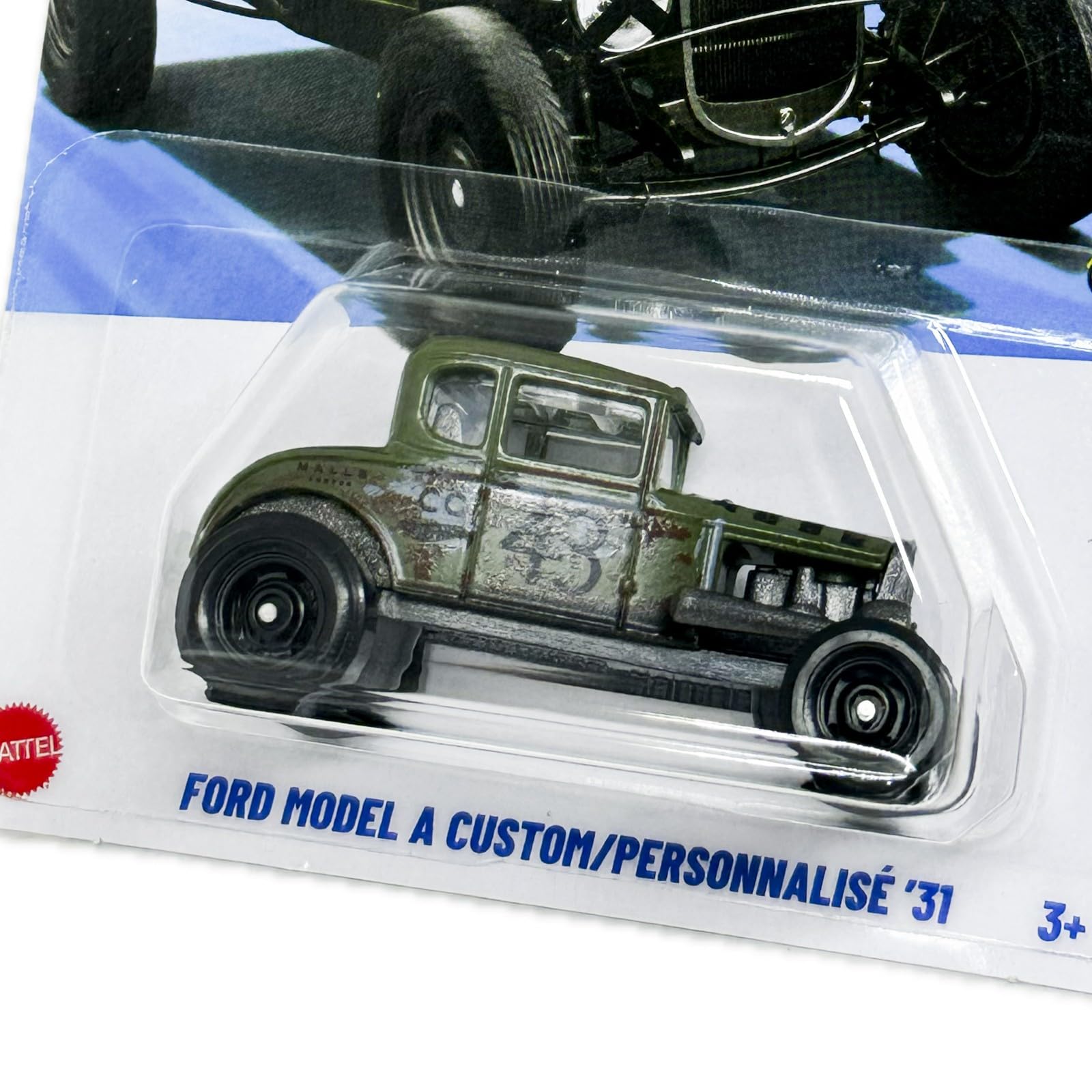 Ford Model A Custom '31 HYX92 Dirt Series 7/10 Camouflage Paint Ford Licence Mattel 2025…