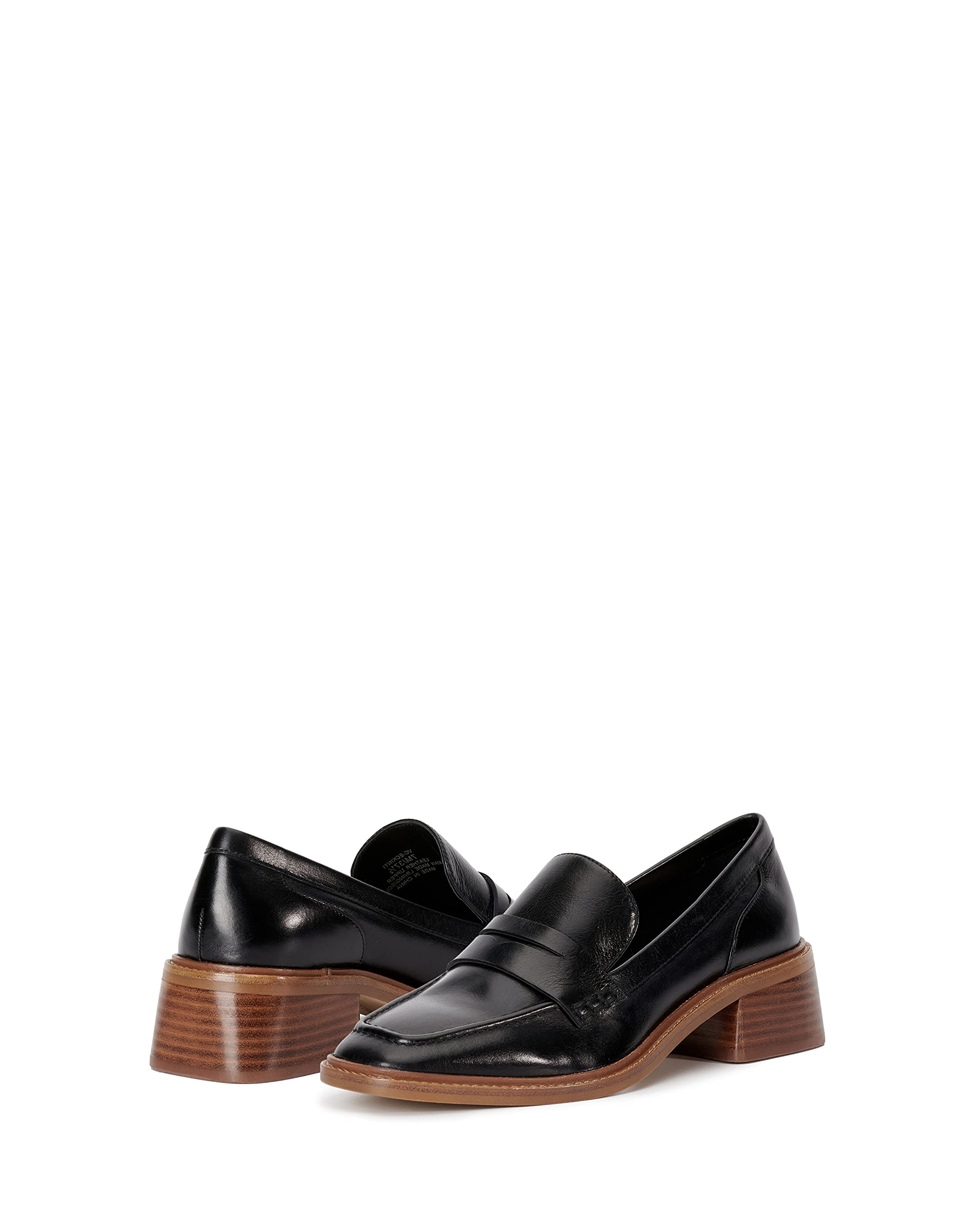 block heel loafer pumps