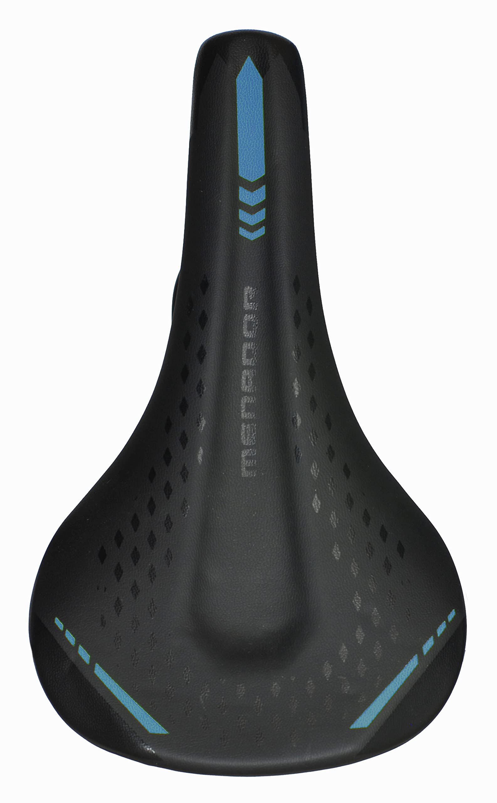 Sella Montegrappa da Bici per Uso E-MTB-GRAVEL Menador 3400, in Memory Foam Nero/Azzurro