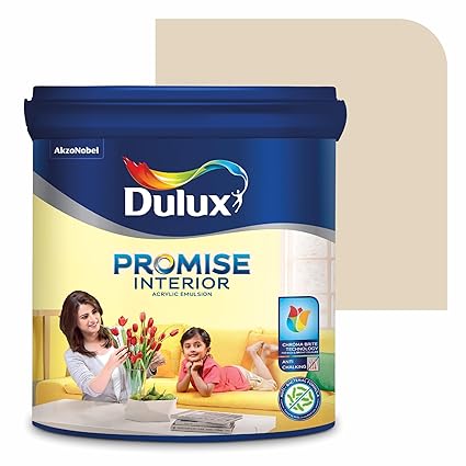 Dulux Promise Interior Emulsion Paint (10L, Gentle Africa) | Brighter & Longer-Lasting Colors | Rich Finish | Chroma Brite Technology | Anti-Chalk | Water-Based Acrylic Paint