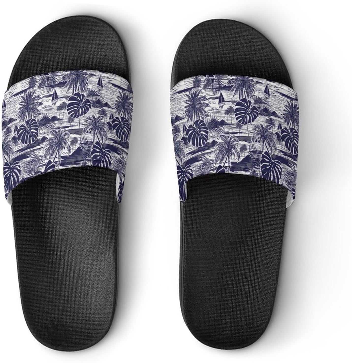 TAIZIYEAH Palm-tree Bedroom Shower Lightweight Outdoor Indoor Slippers 46