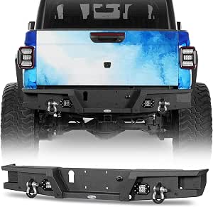 Hooke Road Gladiator JT Rear Bumper with Sensor Holes & D-Rings for Jeep Gladiator 2020-2026