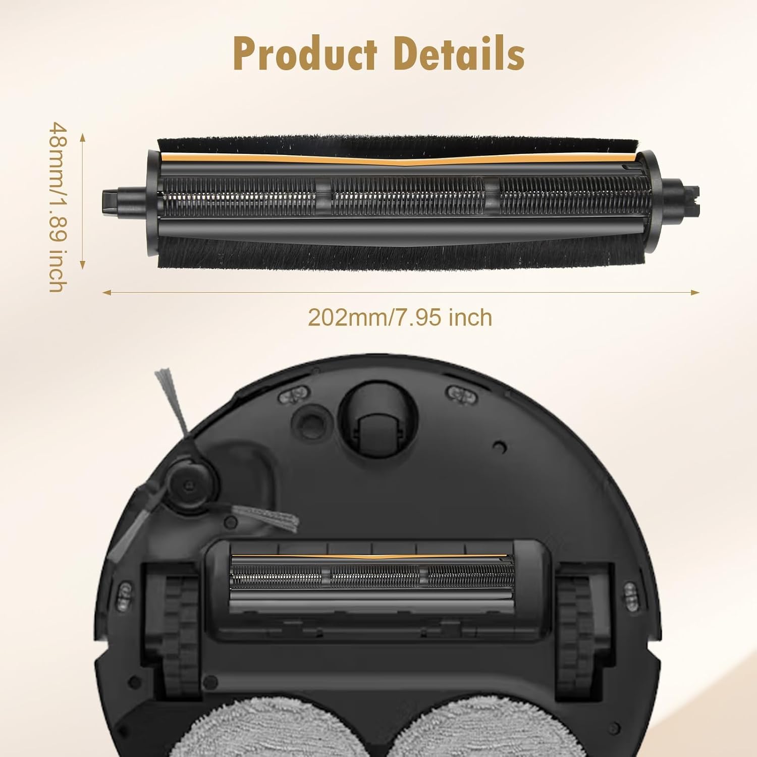 TriCut Brush Replacement for Dreame X40 Ultra, L20 Ultra, L10s Ultra, L10s Pro Ultra, L10s Ultra Gen 2, L30 Ultra, L40 Ultra, X30 Ultra, X40 Master Robotic Vacuum, Anti-Tangle Brush Accessories