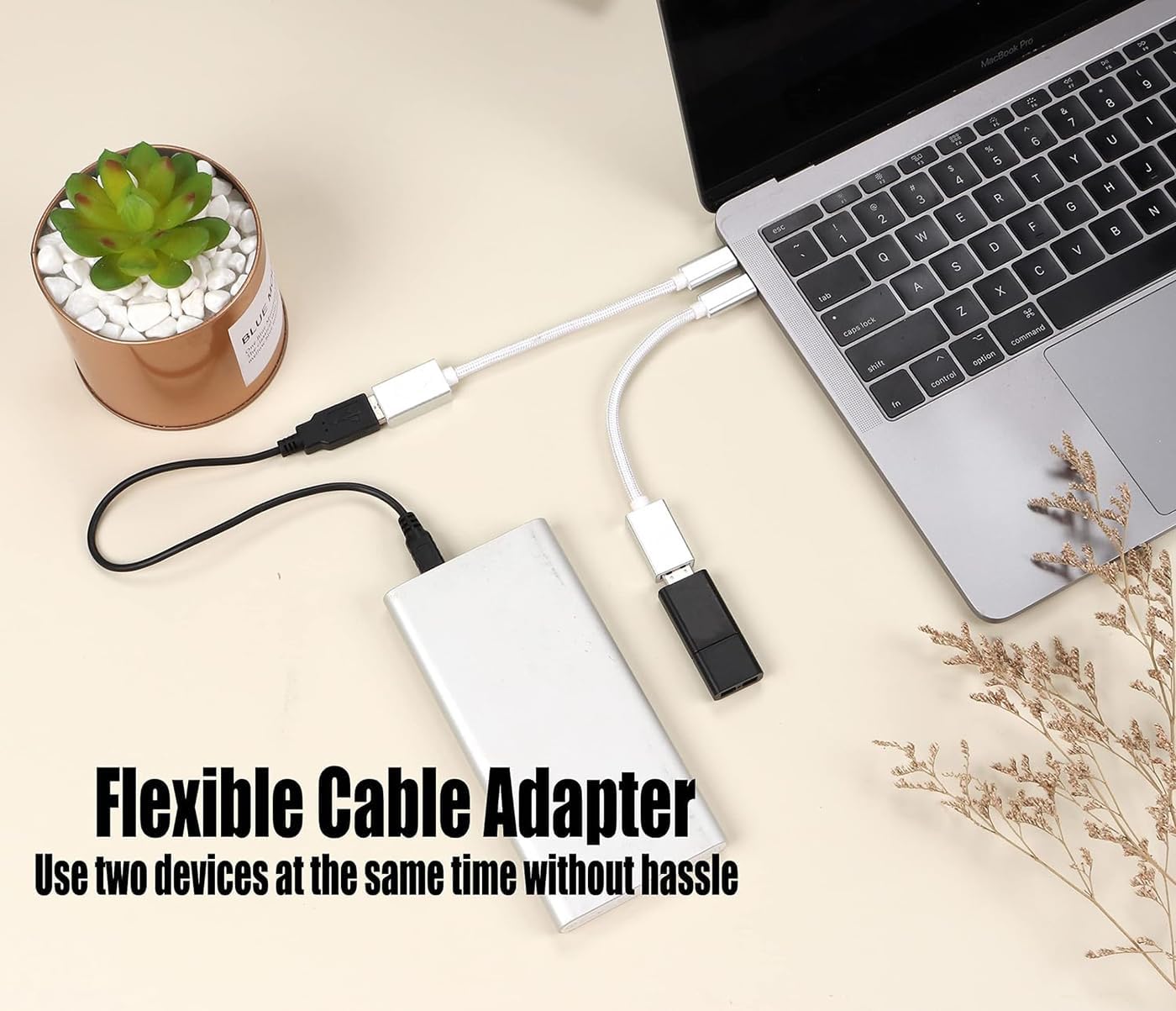 OTG USB Type-C 3.0 Adapter (2 Pack) Compatible with Apple iPhone 17, 16, 15, 14, Pro, Pro Max, Plus Models to Quick Multi-Use Functions to Backup, Keyboard, mice, Thumb Drives, Saves, More