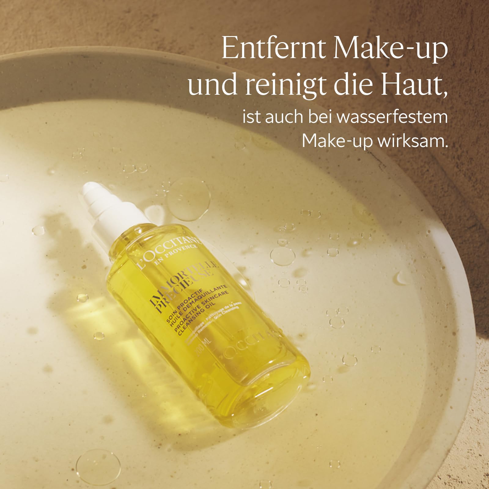 L'OCCITANE - Reinigungsöl Immortelle Précieuse - 200 ml - Erste Altersanzeichen - In Frankreich hergestellt
