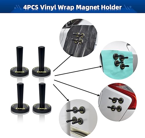 Miniatura 9 de Zanch Kit de herramientas de envoltura de vinilo para automóvil con pistola de calor LCD herramienta de extracción de emblemas con 10 cables de