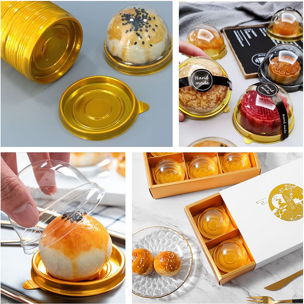 50 Pcs Singole Scatole Per Cupcake Trasparenti Pirottini Mini Torte
