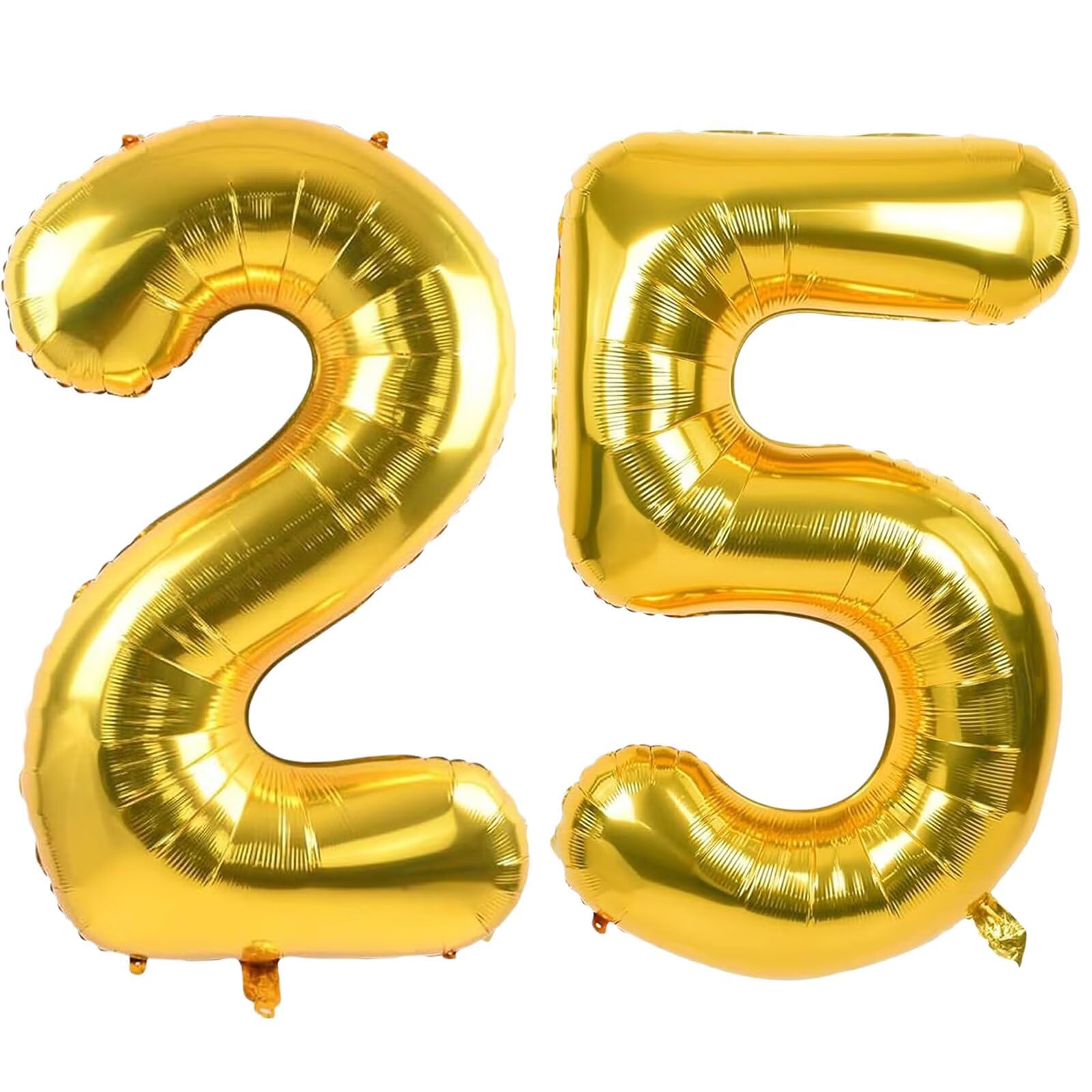 Gold Number 25 Balloons 40 Inch Large Aluminum Foil Number Balloons