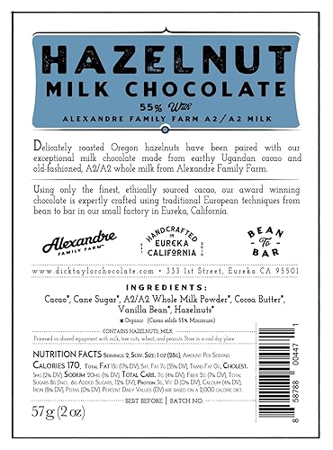 Miniatura 8 de Dick Taylor Craft Chocolate Tríos de chocolate con leche  Regalo de chocolate con leche artesanal gourmet  Leche A2, sin soja, hecho a mano  Barras