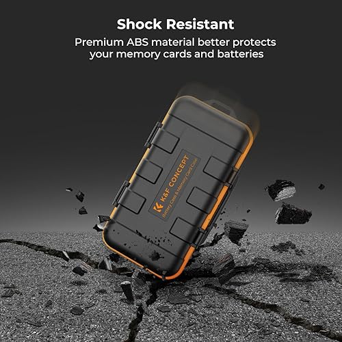 Miniatura 8 de K&F CONCEPT Soporte para tarjeta SD para 4 tarjetas SD6 tarjetas TF2 CF2 XQD, funda de almacenamiento de batería de 2 ranuras, funda antigolpes