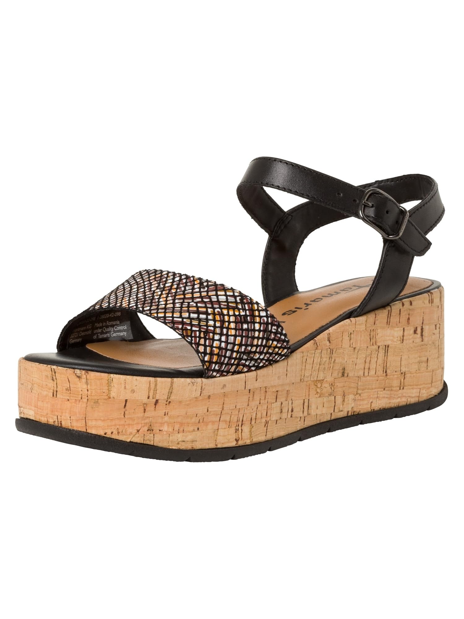 Tamaris Women's 1-28020-42 Sling Sandals, Black (Black Comb), 6 UK