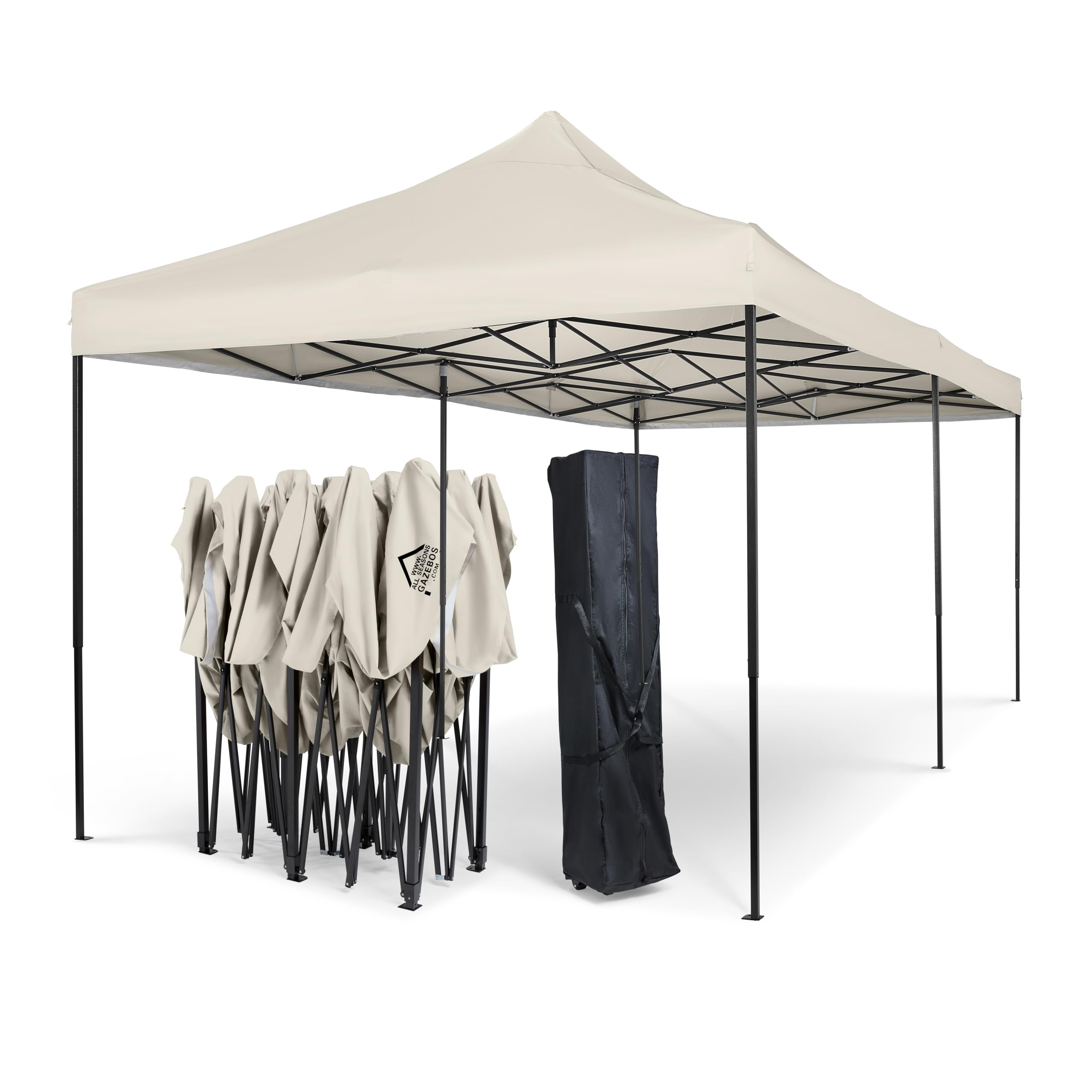 All Seasons Gazebos 3x6 w pełni wodoodporny rozkładany pawilon z akcesoriami - kremowy