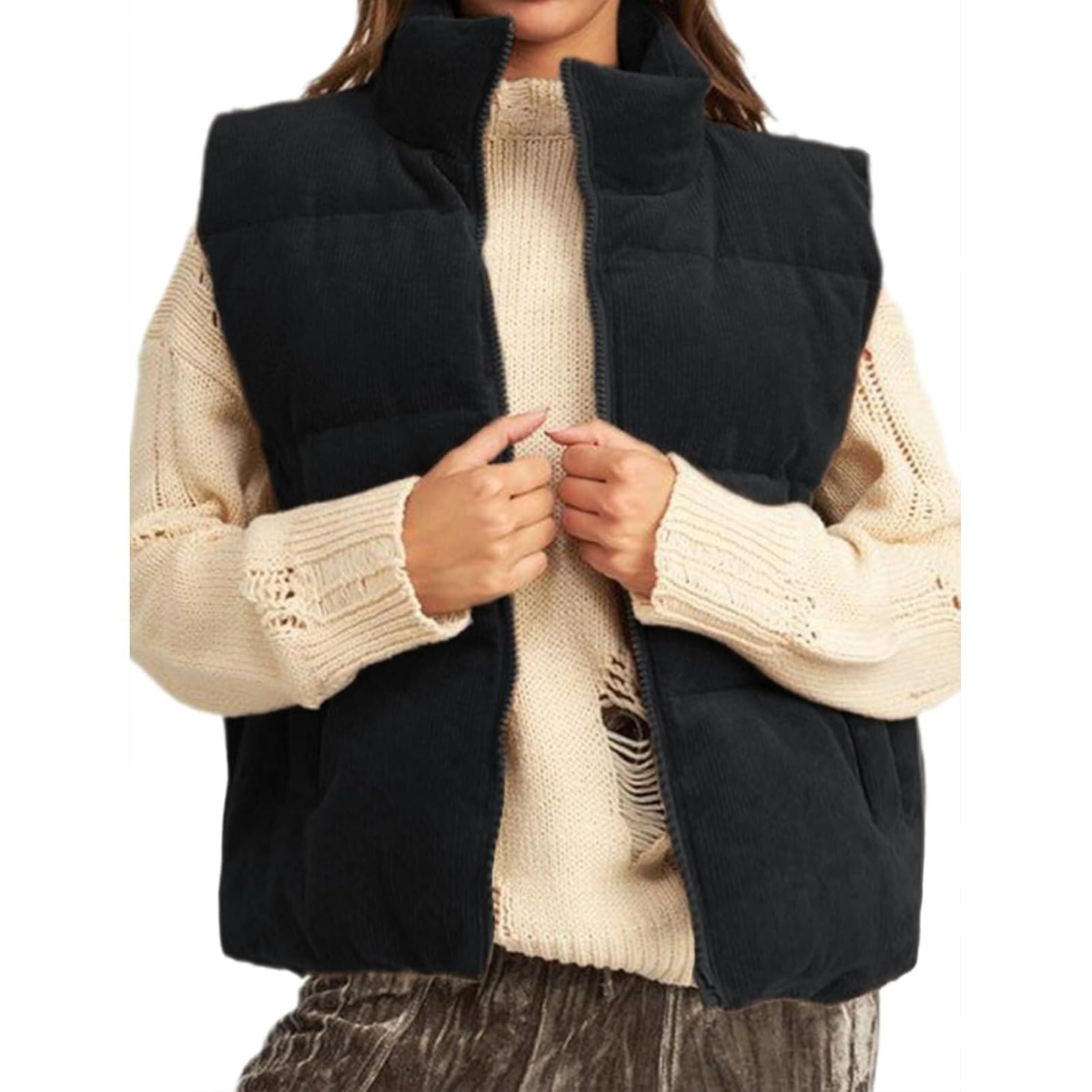 Ciepła Kamizelka Outdoorowa Jesienne I Zimowe Damskie Kamizelki, Kurtki Bez Rękawów, Pogrubiona Ciepła Kamizelka Bodywarmer