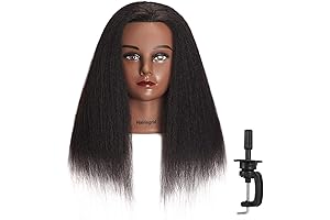 14-Inch Real Hair Mannequin Head for Braiding