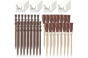 60 Pieces Halloween Wizard Wand Ballpoint Pens & Witch Broom Pens