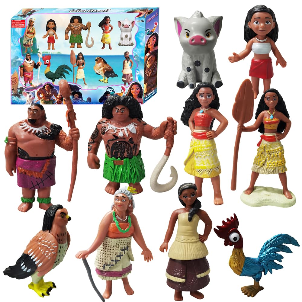 Amazon.com: suliutoys 10 Pack Moana 2 Ocean Adventure Action