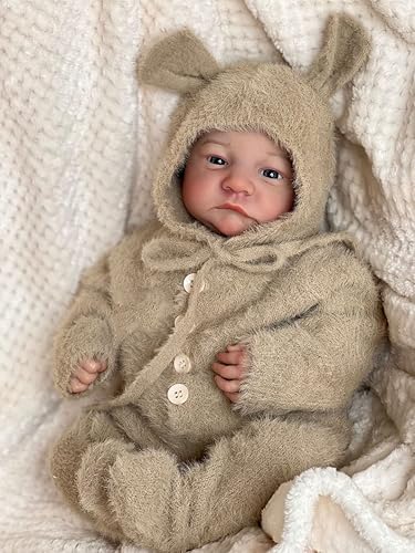 Miniatura 4 de Anano Muñeca realista Reborn bebé niña niño, muñeca de bebé de 19 pulgadas que se ve real niña niño muñeca de vinilo de silicona recién nacido,