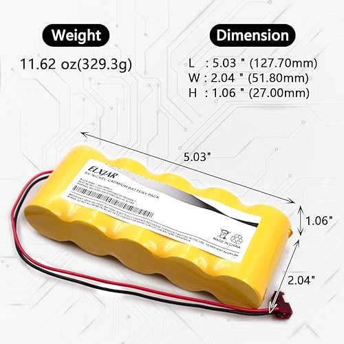 Miniatura 2 de Paquete de 2 baterías NI-CD de 6 V 2200 mAh de repuesto para OSA039 Sure-Lite 026-139 Beghelli 026139 026-139-SP SL TEIG T26000139 17934-P
