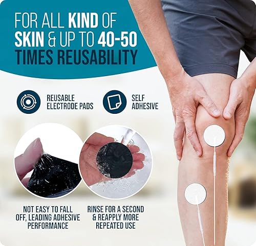 Miniatura 4 de 20 almohadillas redondas de repuesto para TENS, almohadillas de electrodos de 2 pulgadas para unidad TENS, almohadillas de electrodos reutilizables