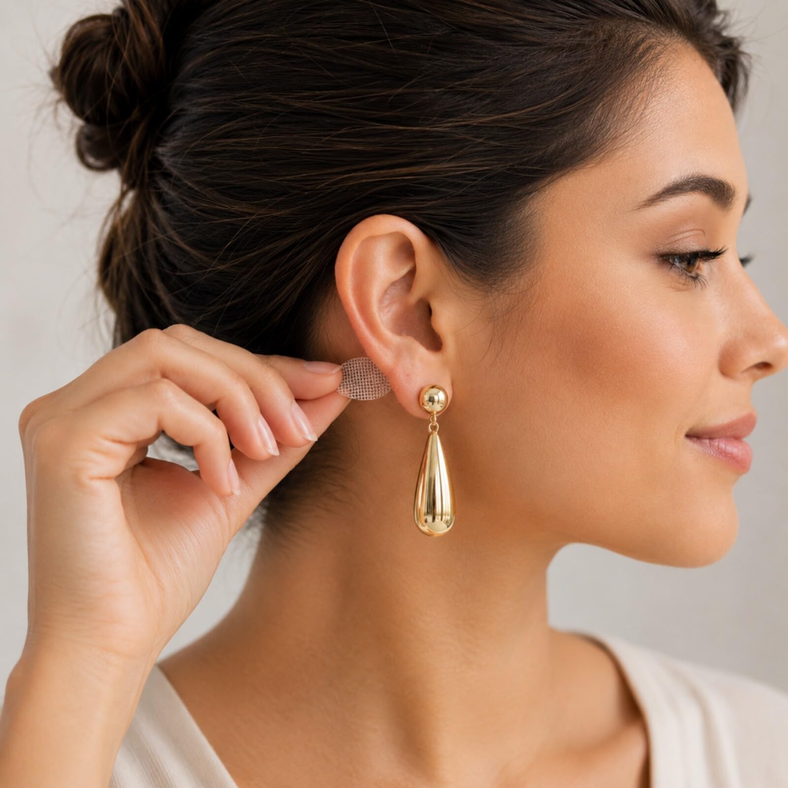 Accessher Invisible Ear Lobe Support for Earrings | Earlobe Tapes and Stickers for Earring Supporter for Heavy Earrings Support Patches for Women and Girls 2