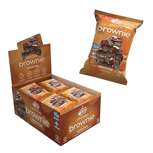 Prime Bites Protein Brownie de AP Sports Regimen  056-060oz de proteína  018oz de colágeno  Delicioso aperitivo sin culpa  12 barras por caja dulce