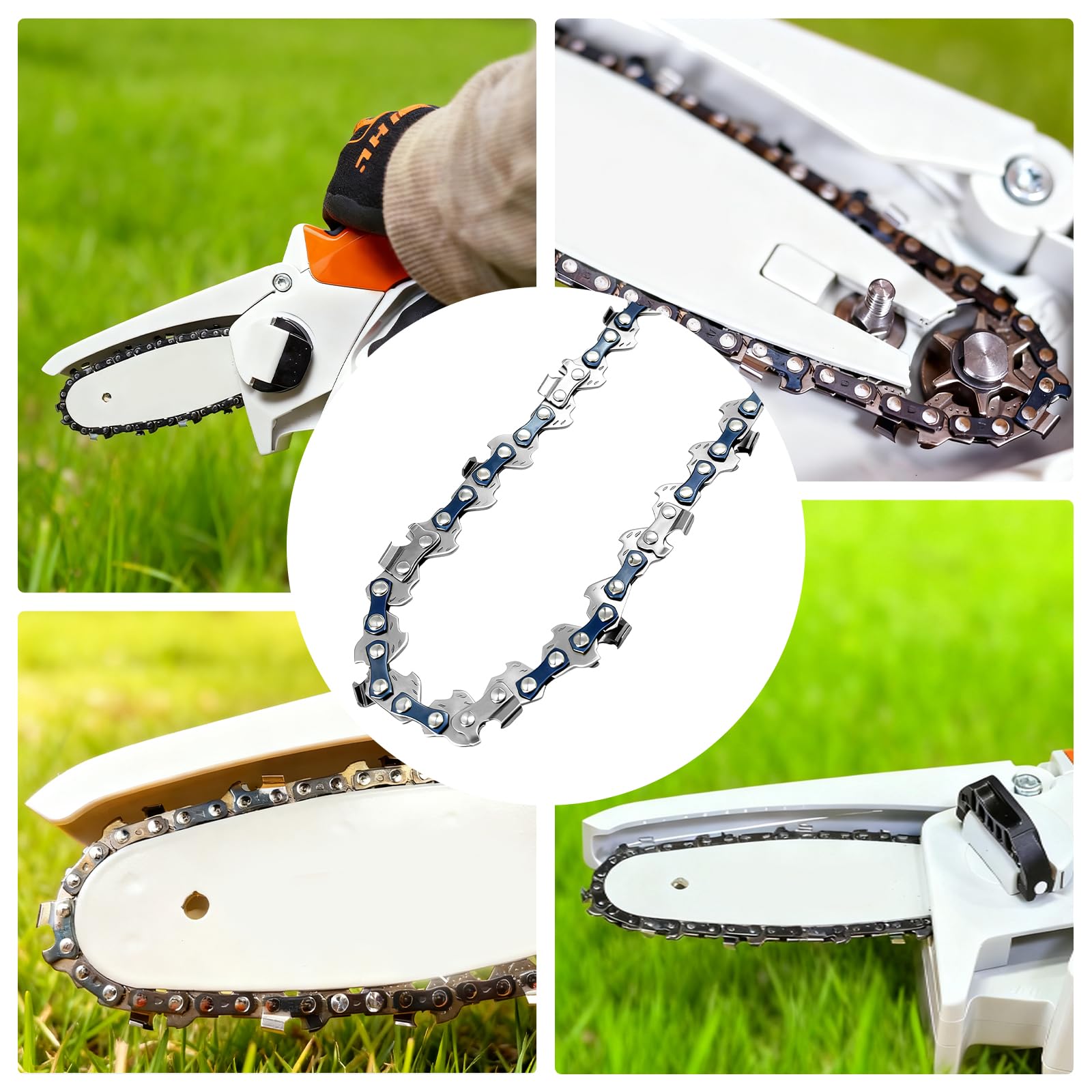 2 Catene Per Motosega Secura 1/4″ 1,1 Mm 28 TG – Per Stihl GTA 26 – Lunghezza 10 Cm – Nuove