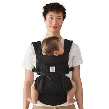 Ergobaby Omni Classic Baby Carrier for Newborn to Toddlers 0-48 Months (7-45 lbs) - 4-Position Breathable Mesh Baby Carrier with Ergonomic Support - Onyx Black