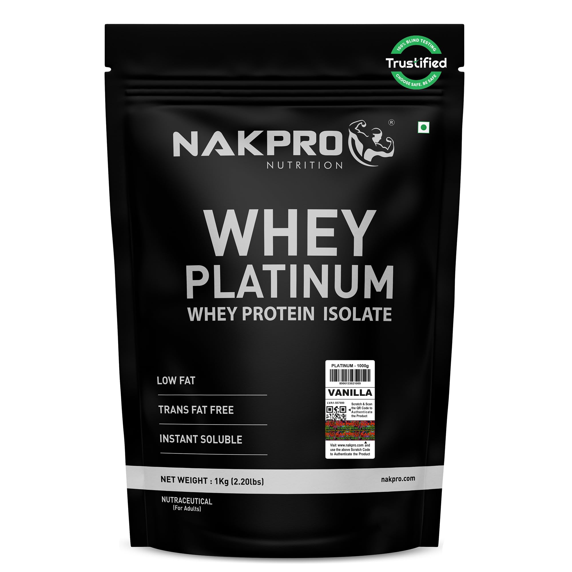 NAKPRO NUTRITION Platinum Whey Protein Isolate | 1kg Mango | 28g Protein| Trustified Certified — Amazon image 13