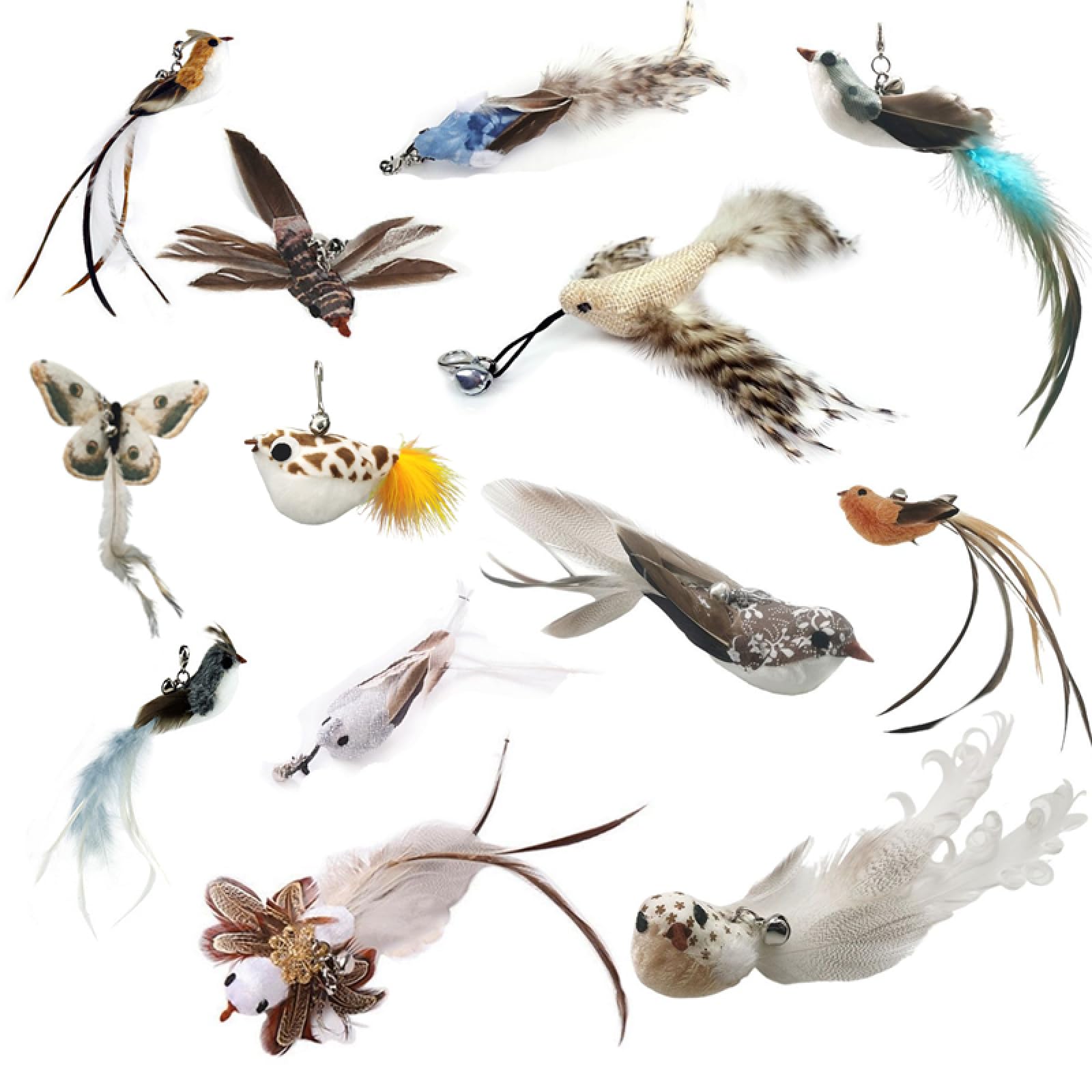 Juguetes para Gatos, Juguetes for Gatos, Varita de Plumas con Manos Libres y Campana, Potente Ventosa, Juguete Interactivo for Cazar Hacer Ejercicio, 1 Unidad, 29 Unidades