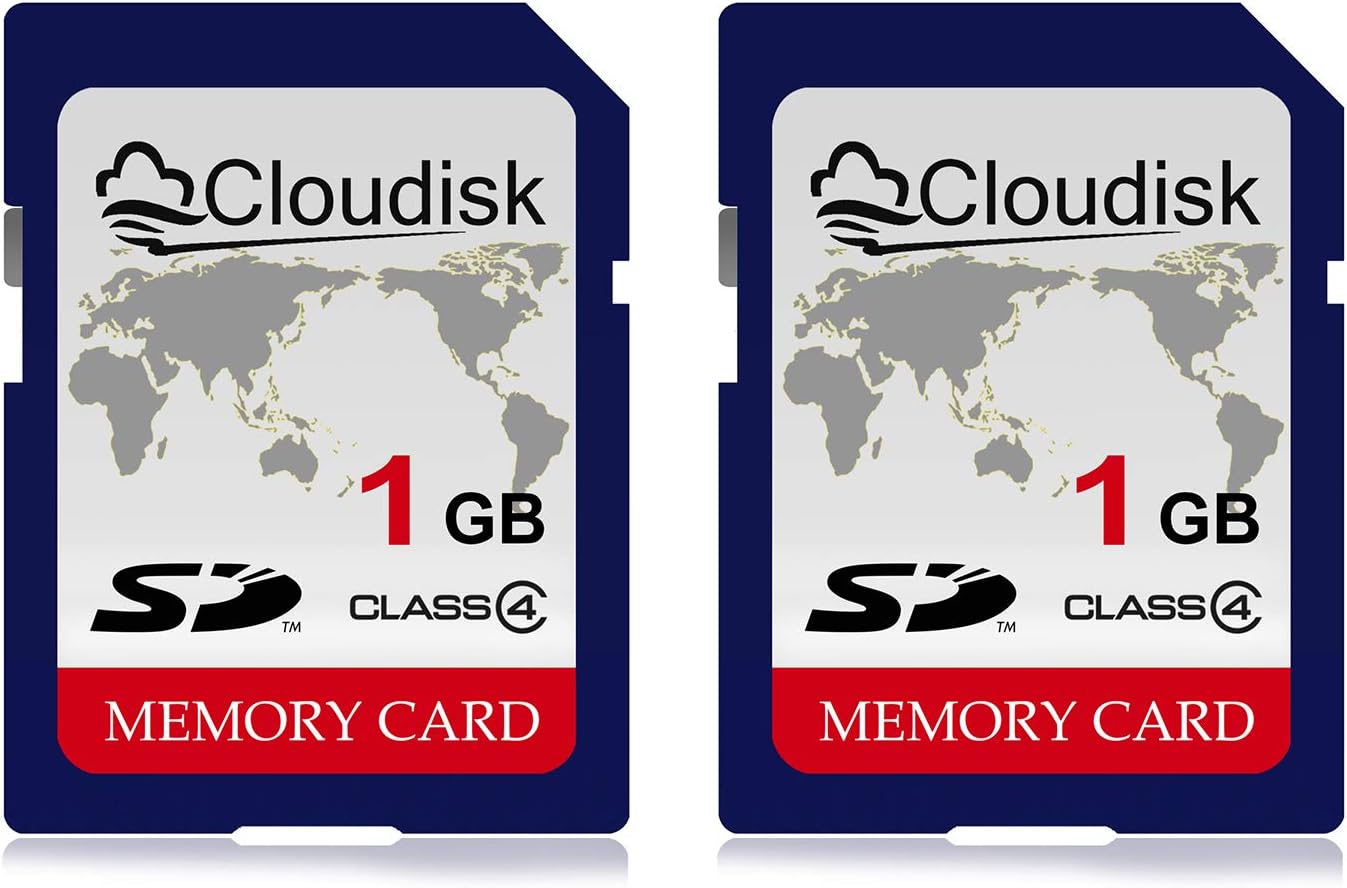 Pack of 2 SD Card 1GB Class 4 Flash Memory Card 1G SLC Stanard Secure Digital Cards (1GB)