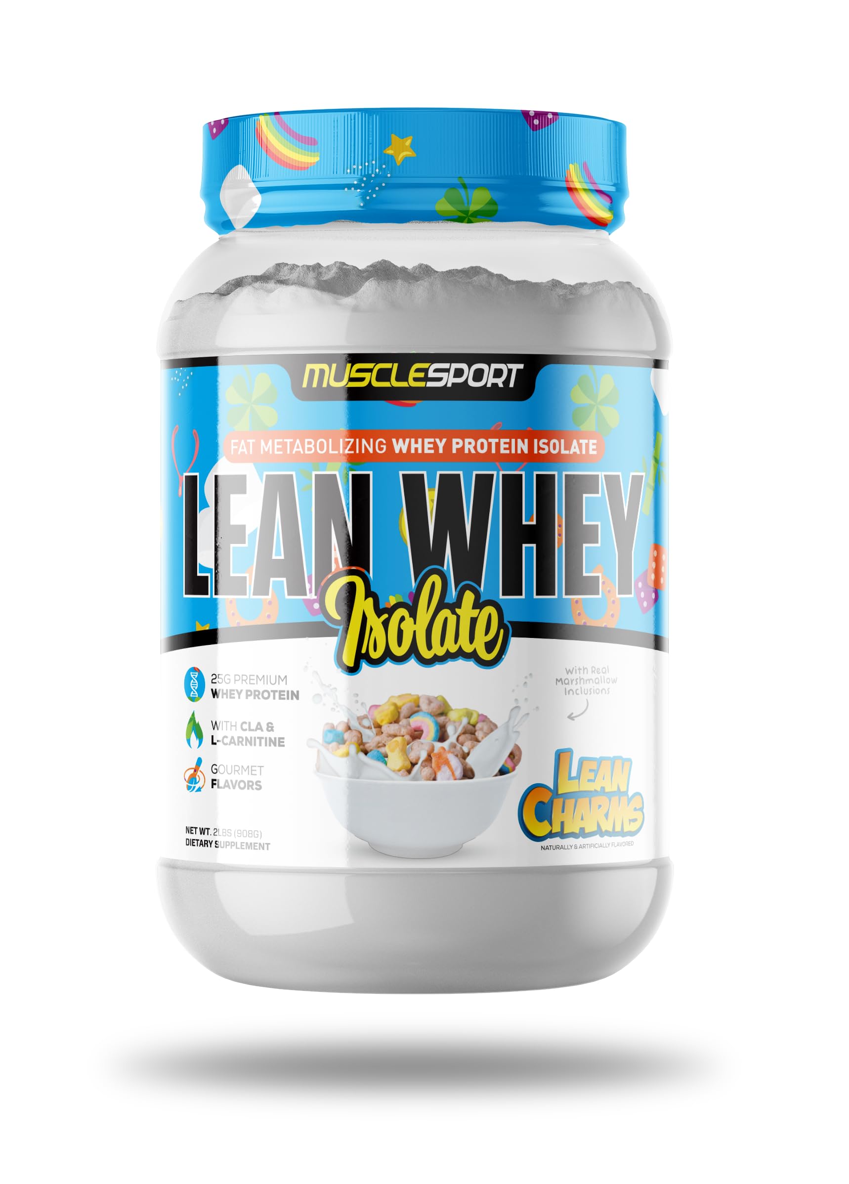 Lean Whey Revolution™, Whey Protein Isolate with Hydrolyzed Whey - Low Calorie, Low Carb, Low Fat, Incredible Flavors - 25g Protein per Scoop (2lb, Lean Charms)…