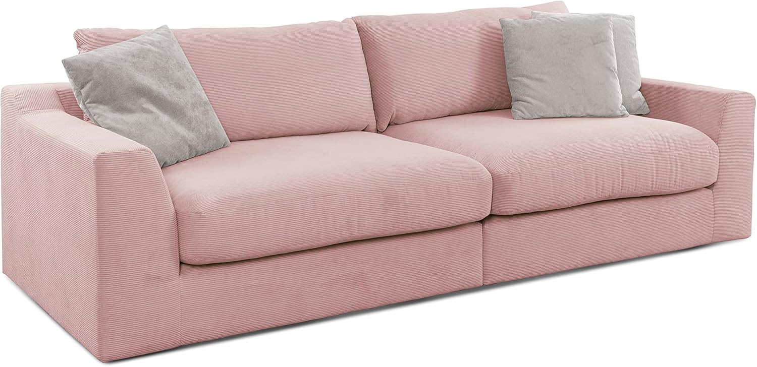 CAVADORE Big Sofa Fiona / Megasofa in Cord mit tiefen Sitzflächen und
