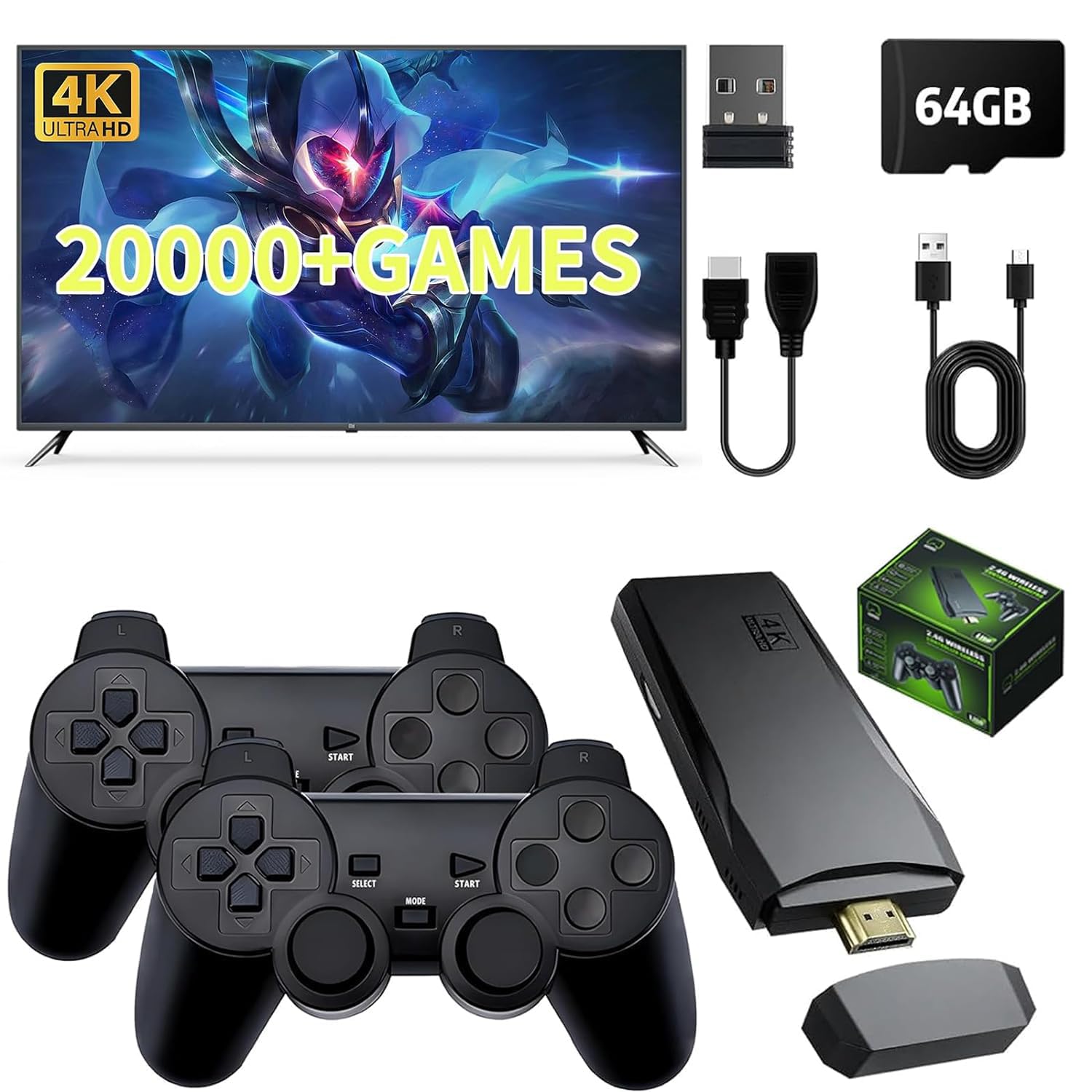 Console Retrò LAISHUNN 2025 Con 40.000+ Giochi: Plug & Play Su TV HDMI 4K, Perfetta Per Giocare In Famiglia
