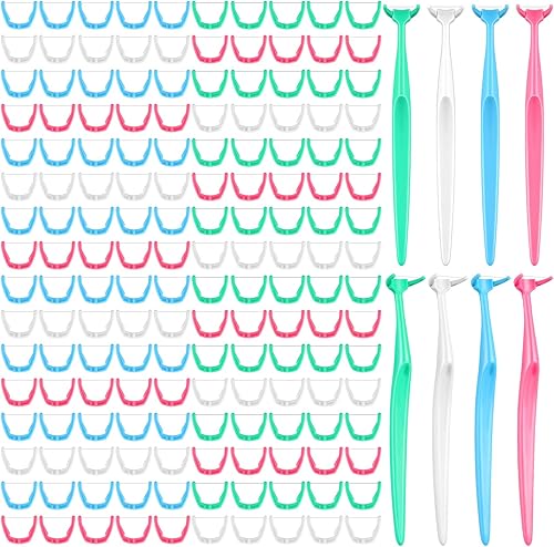 Kit de 808 piezas de hilo dental con 8 púas de hilo dental reutilizables con 800 cabezales de recarga de hilo dental, asas largas, púas de hilo