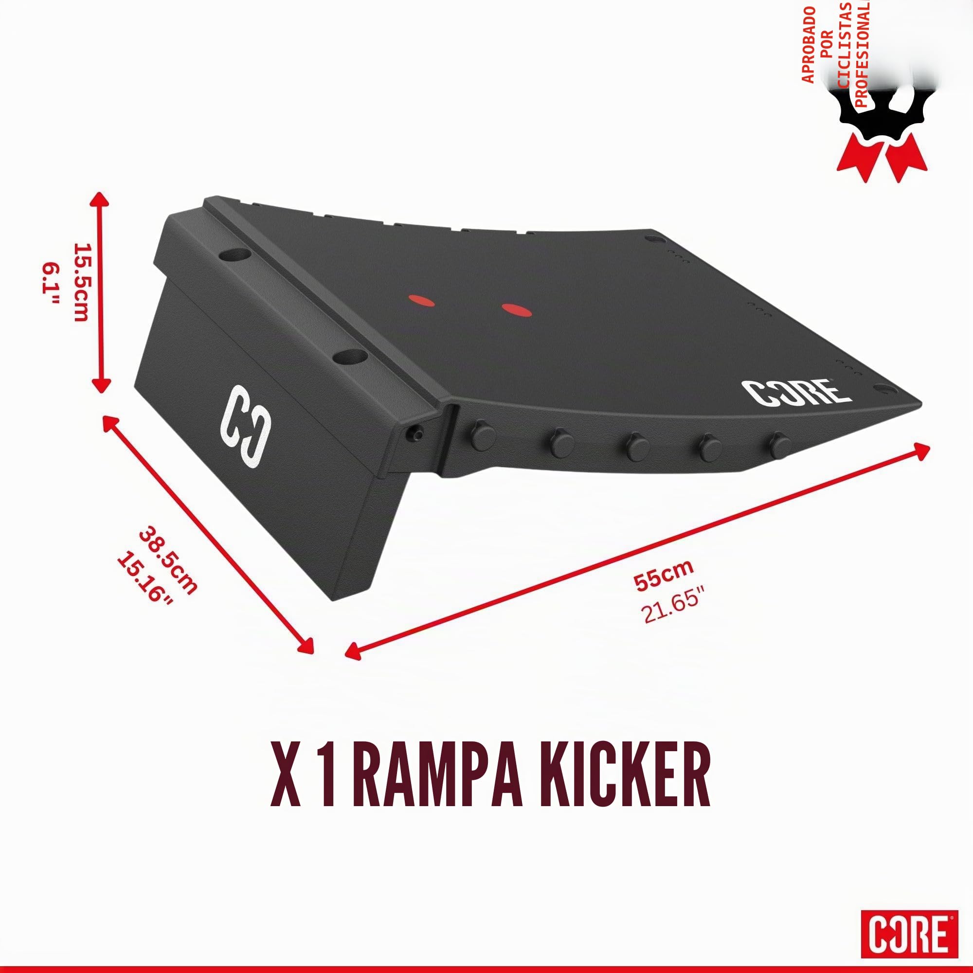 Core Skate Ramp for Kids - Mini Kicker Scooter Ramp Skateboard Ramp BMX Ramp RC Car, Foldable Bike Launch Ramp, Lightweight & Portable Stunt Scooter Ramp with Rubber Feet