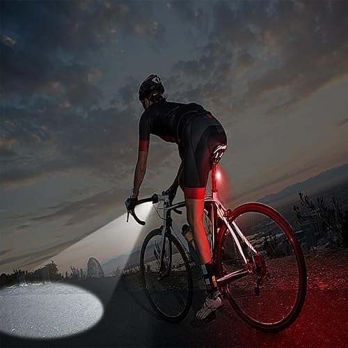 Miniatura 7 de Luces de bicicleta recargables con campana eléctrica y luz trasera, faros delanteros de bicicleta impermeables ultra brillantes con liberación