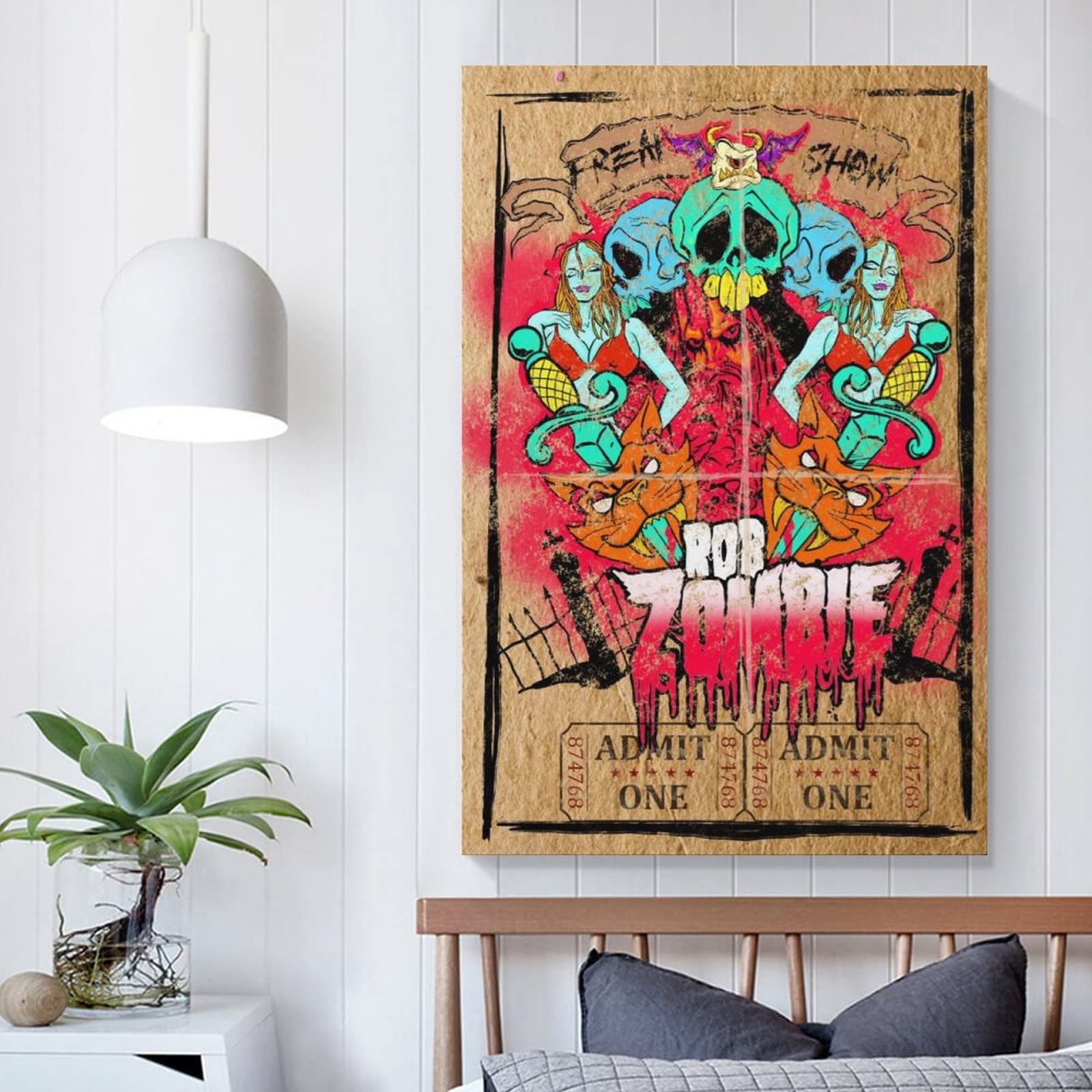 Poster Métal Rob Zombie - Affiche Murale En Fer 30x20 Cm, Décoration Bar, Café, Salon Style Rétro - 7