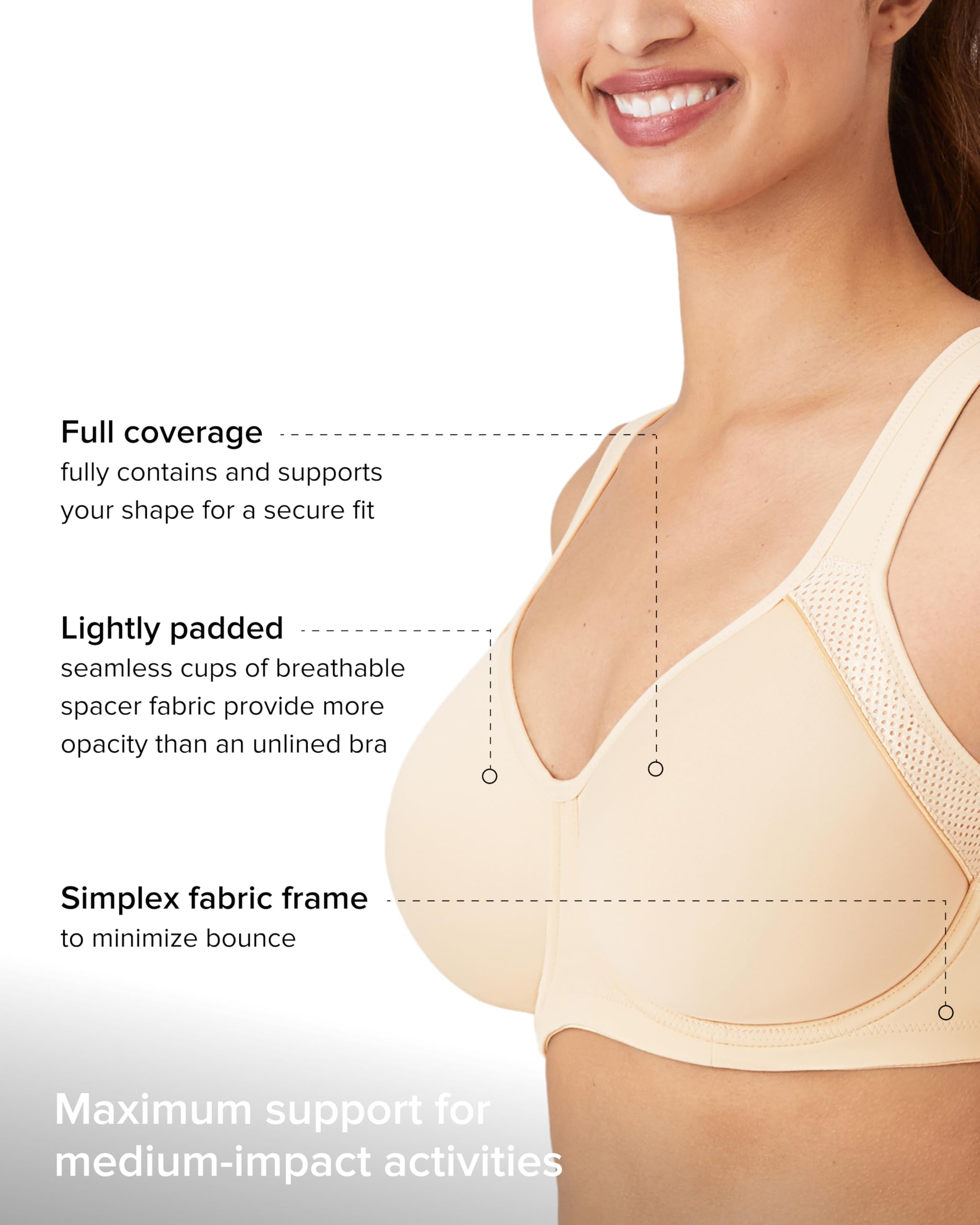 Wacoal Sport Contour Bra Soutien-Gorge de Sport Femme