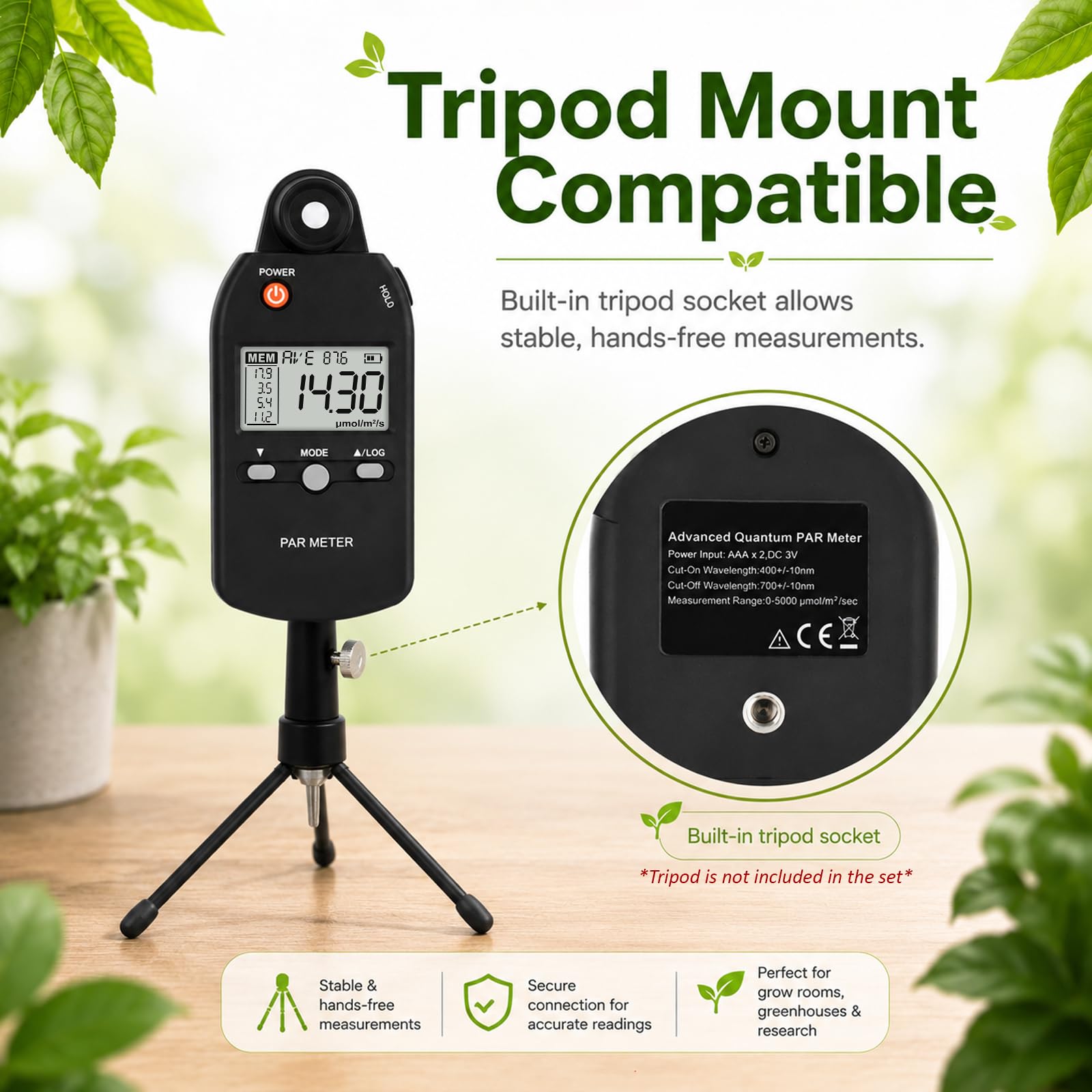 LED Grow Light PAR Meter - Precise Plant Light Measurement -8