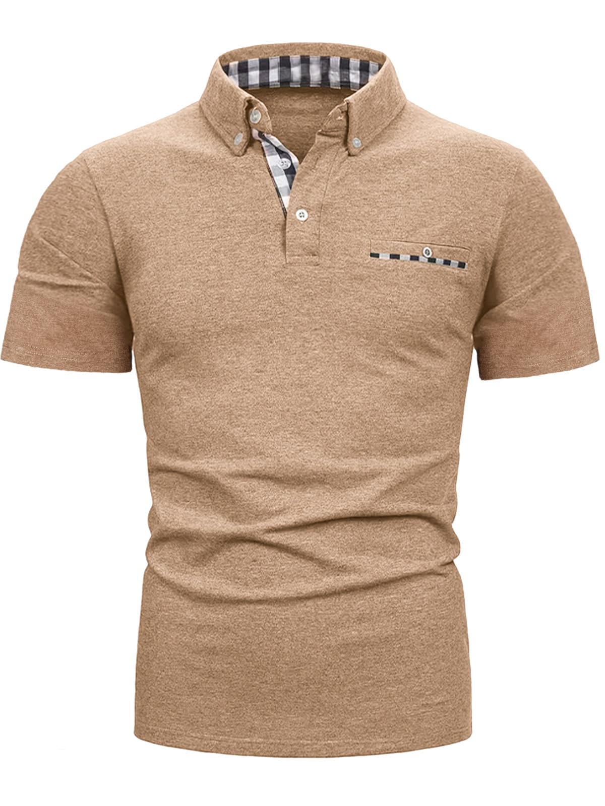 Zetieny Polo Uomo Manica Corta Casual Golf T-Shirt Estiva Poloshirt con Tasche
