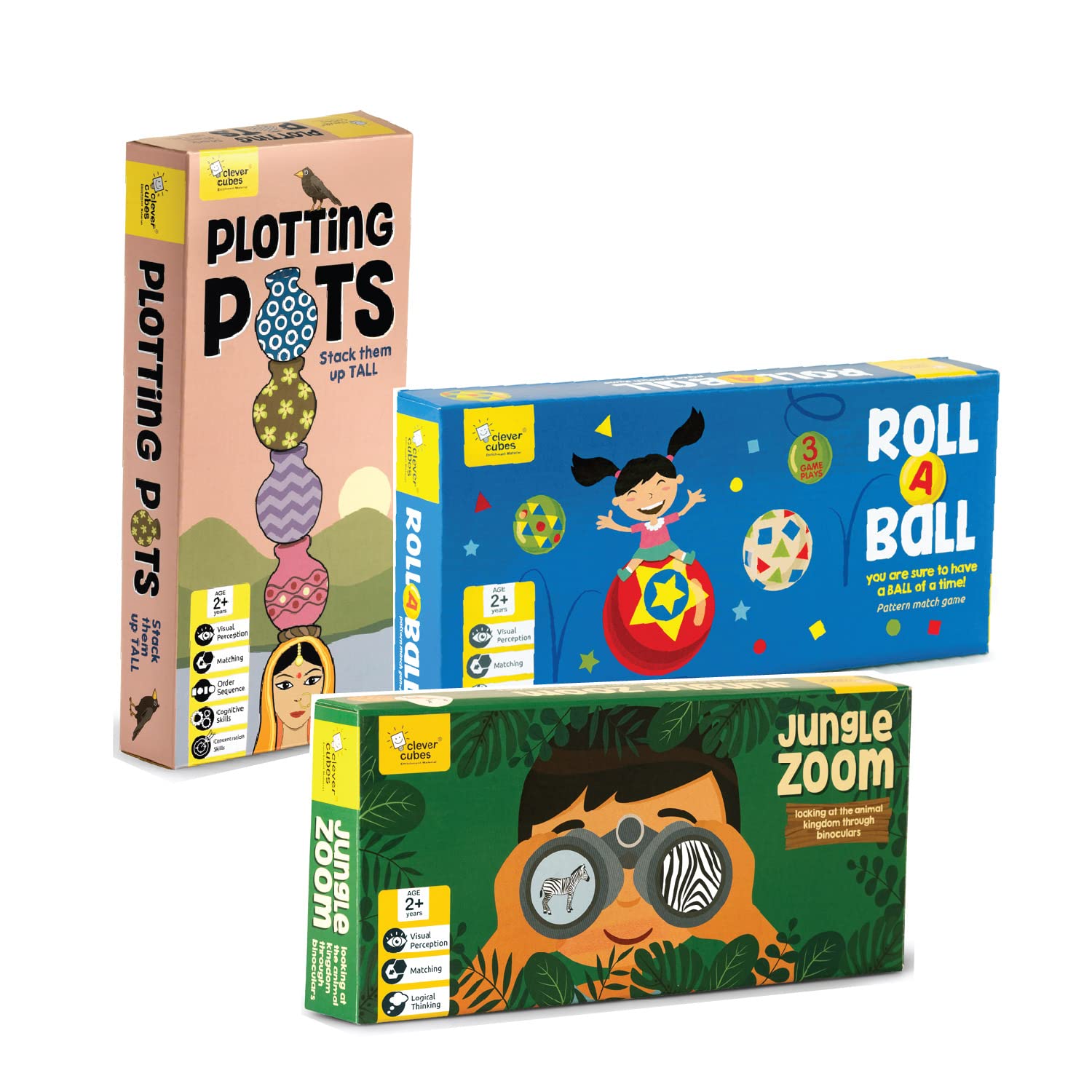 CLEVER CUBES EDUPACK: Playful Learning: Pack of 3 Games: Games for Kids: Birthday Return Gift: Activity Games (B09YV3CB63) Amazon Price History, Amazon Price Tracker