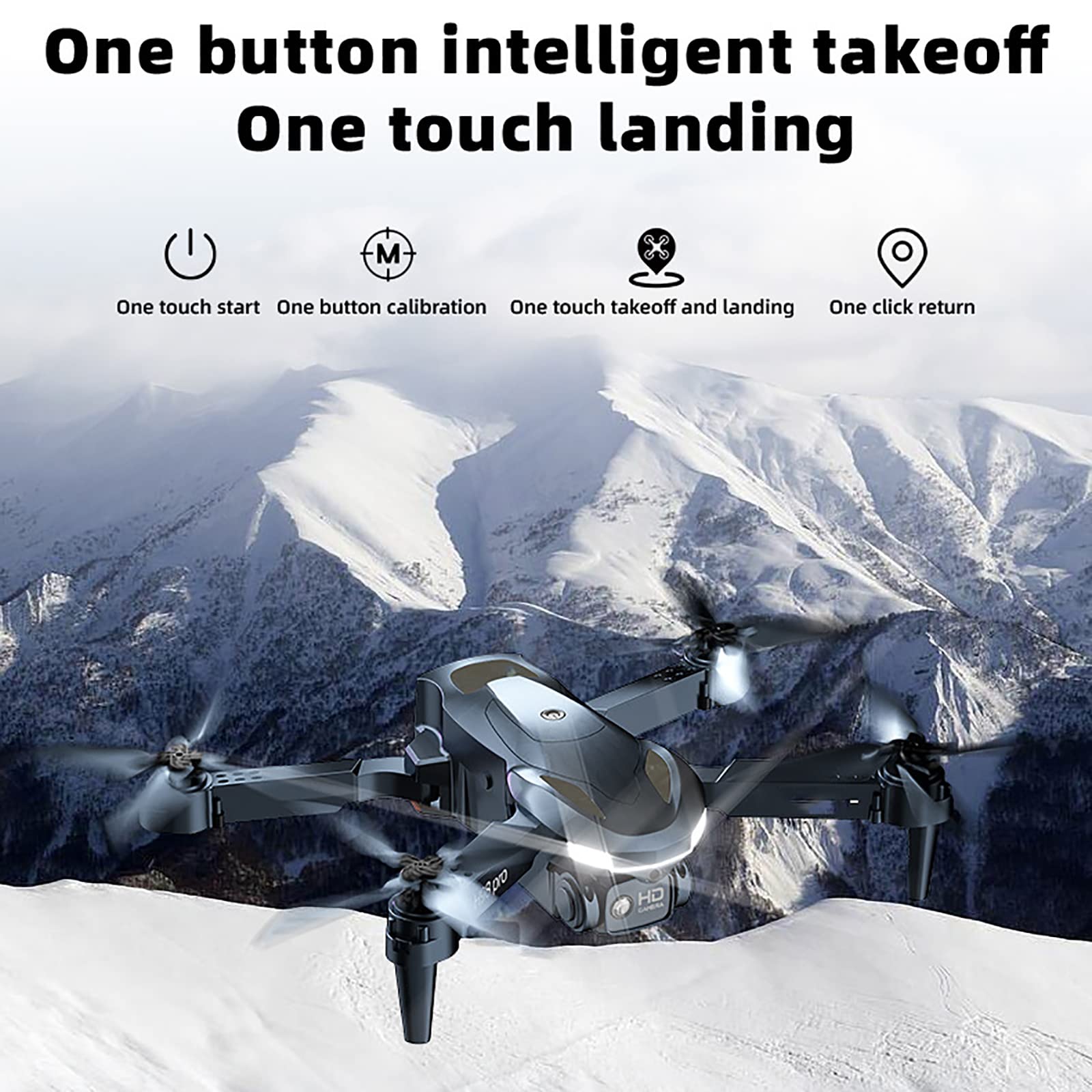 Dron Z Lokalizacją Przepływu Optycznego, Mini Dron Do Fotografii Lotniczej Z Podwójną Kamerą 1080P HD FPV, Śledzenie Lotu I Śledzenie Lotu, Na Prezenty Świąteczne I Noworoczne
