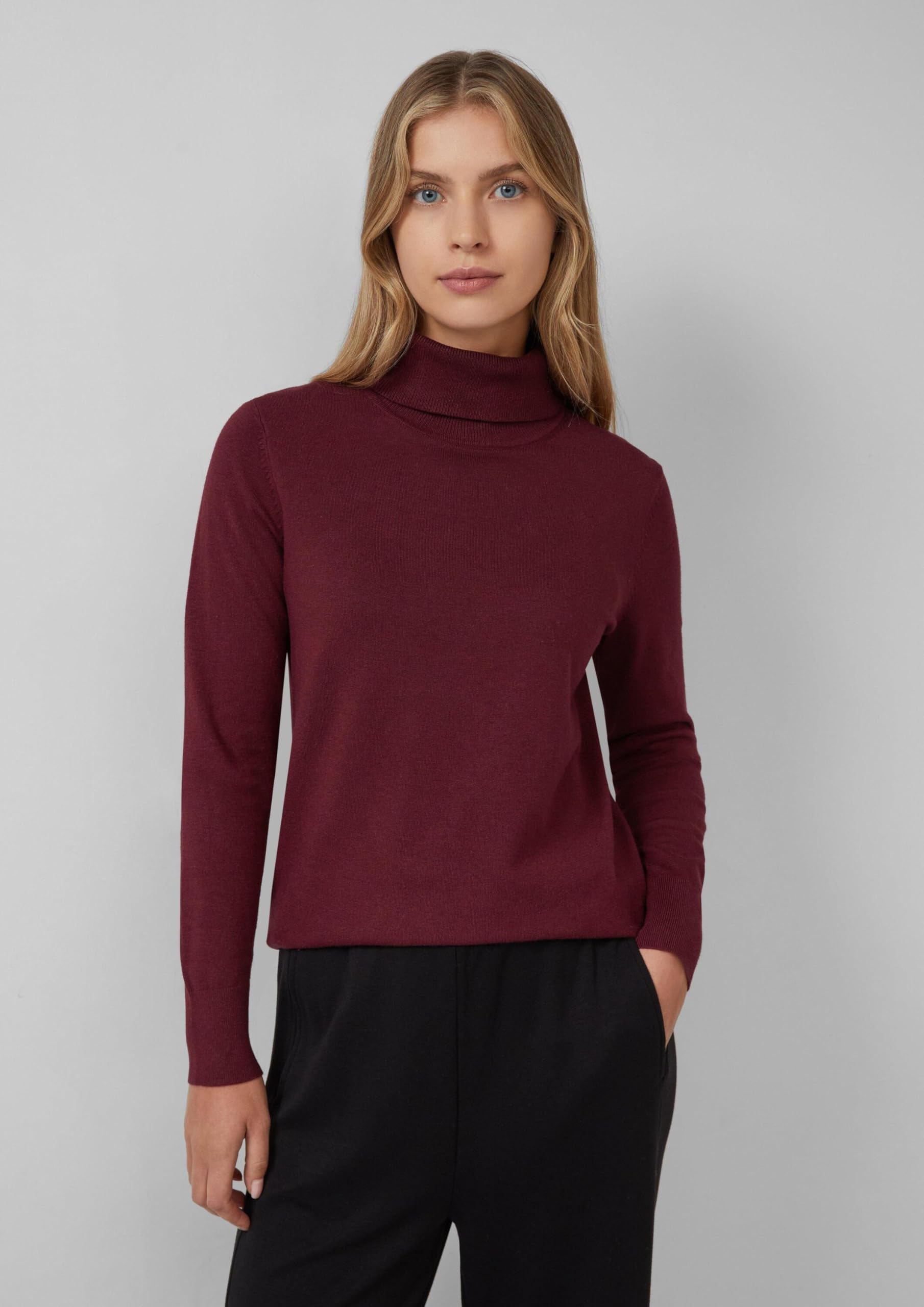 s.Oliver Longsleeve im Slim Fit mit Rollkragen
