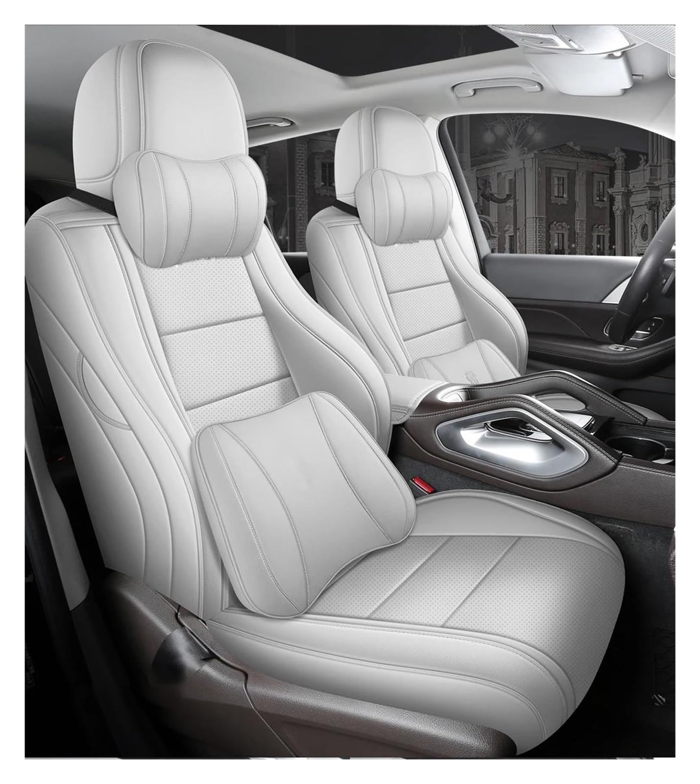 Housses de siège auto protection intégrale gris clair Navara NP300