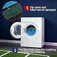 Vista 473 de Comfort Expression - Cama ortopédica para perros extragrandes, 53 x 42 pulgadas, cama impermeable y de apoyo de espuma con cojines removibles