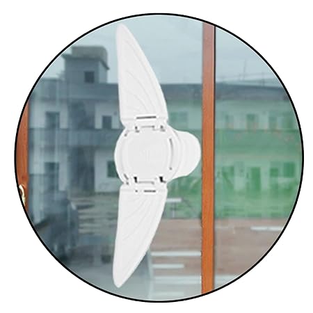 Safe-O-Kid - Pack of 4 Fit-All, Sturdy, Butterfly Shaped Sliding Door/Window Lock