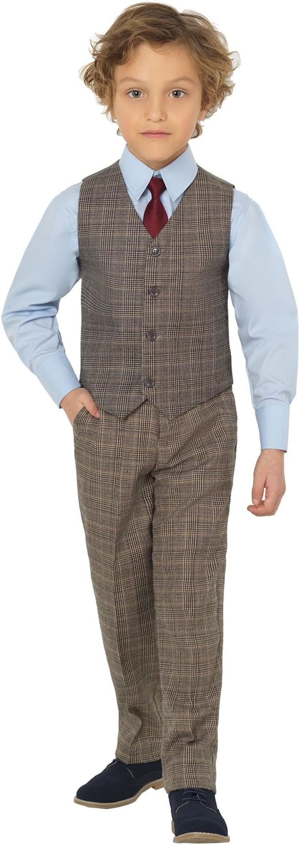 Shiny Penny, Boys Suits, Page boy Suits, Waistcoat Suits, Boys Beige Suits, 3-6 Months