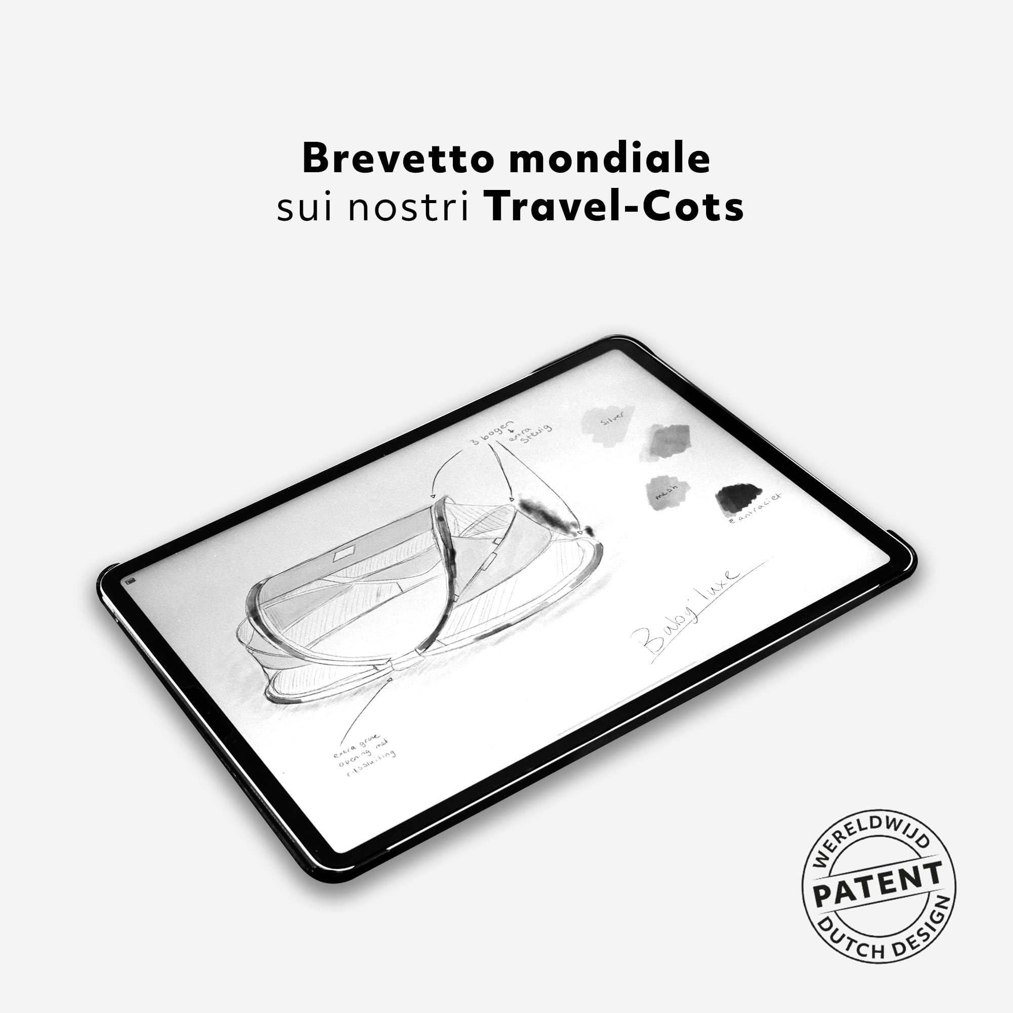 DERYAN Lettino da viaggio Peuter Luxe - Nero - Sistema pop-up - Set-up in soli 2 secondi - Copertura in cotone con cerniera, materasso ad aria autogonfiante e borsa per il trasporto